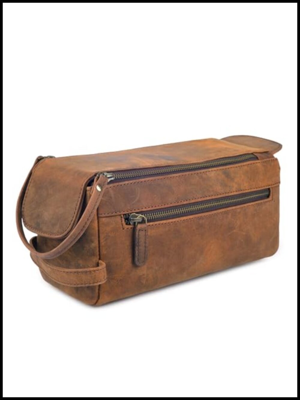 Genuine Leather Toiletry Bag Handcrafted Vintage Travel Dopp Kit